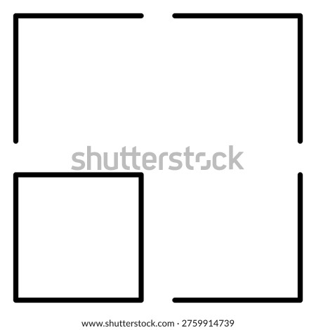 Compact Design Icon - Minimal and Compact Layout Design Concept for Space Efficient and Streamlined Interface Symbol