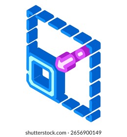 Diseño compacto para el Vector isométrico del icono del almacenamiento. Diseño compacto para la muestra del almacenamiento