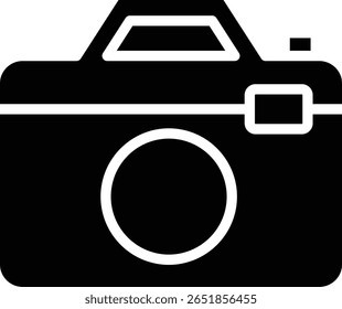 Compact digital camera icon or mirrorless camera captures every precious moment during vacation etc.
