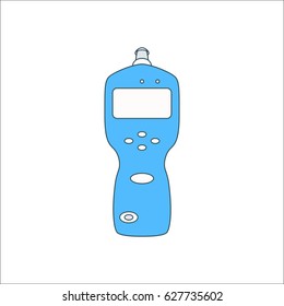 Compact digital Spirometer symbol simple flat icon on background