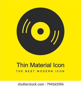 compact disc bright yellow material minimal icon or logo design