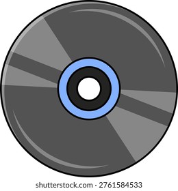 Compact Disc CD DVD Flat Illustration Data Storage Media