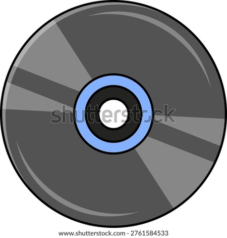 Compact Disc CD DVD Flat Illustration Data Storage Media