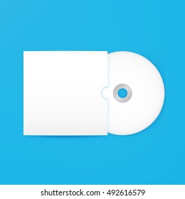 Compact Disc Empty Mockup with Cover