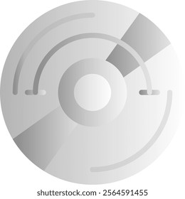 Compact Disc Flat Gradient Vector Icon Design