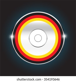 Compact disc with Germany flag, Vector illustration