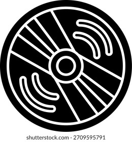 Diseño de icono de estilo de glifo de disco compacto