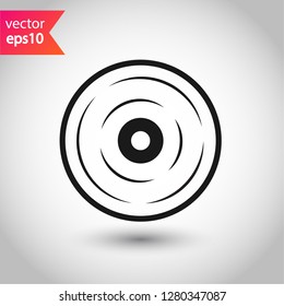Compact disc icon. DVD vector sign. CD flat symbol