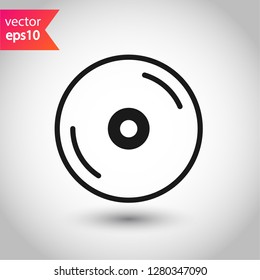 Compact disc icon. DVD vector sign. CD flat symbol