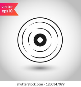 Compact disc icon. DVD vector sign. CD flat symbol