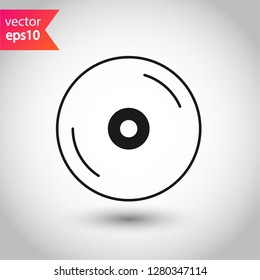 Compact disc icon. DVD vector sign. CD flat symbol