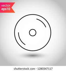Compact disc icon. DVD vector sign. CD flat symbol