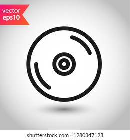 Compact disc icon. DVD vector sign. CD flat symbol