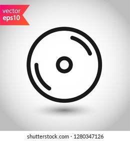 Compact disc icon. DVD vector sign. CD flat symbol