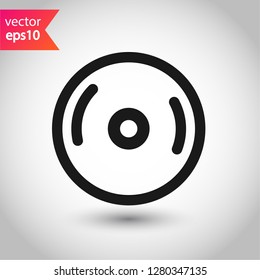 Compact disc icon. DVD vector sign. CD flat symbol