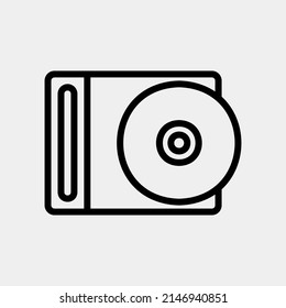 Compact disc icon in line style, use for website mobile app presentation