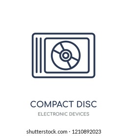Compact disc icon. Compact disc linear symbol design from Electronic devices collection.