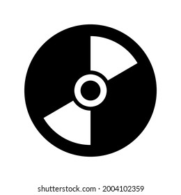 icono de disco compacto o logotipo símbolo de signo aislado ilustración vectorial - iconos vectoriales de estilo negro de alta calidad
