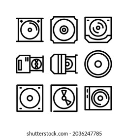 compact disc icon or logo isolated sign symbol vector illustration - Collection of high quality black style vector icons
