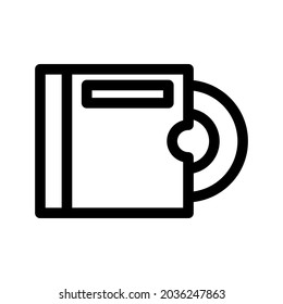 Kompaktscheibensymbol oder -logo, einzelne Zeichensymbole, Vektorgrafik - hochwertige Vektorsymbole mit schwarzem Hintergrund
