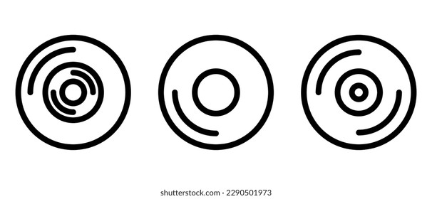 compact disc icon or logo isolated sign symbol vector illustration - high quality black style vector icons