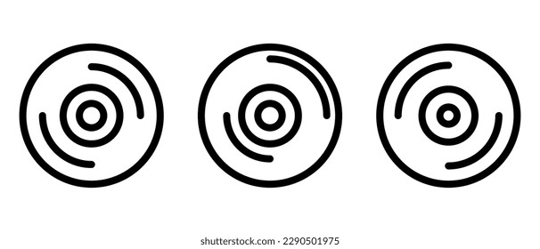 compact disc icon or logo isolated sign symbol vector illustration - high quality black style vector icons