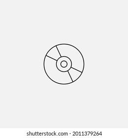 Vector de símbolo de icono de disco compacto,Símbolo, ilustración de logotipo para web y móvil