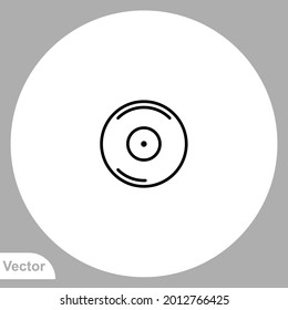 Vector de símbolo de icono de disco compacto,Símbolo, ilustración de logotipo para web y móvil