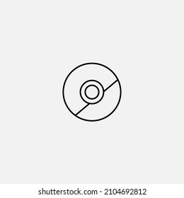 Vector de símbolo de icono de disco compacto,Símbolo, ilustración de logotipo para web y móvil