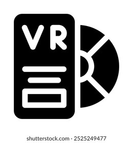 compact disc icon with style glyph