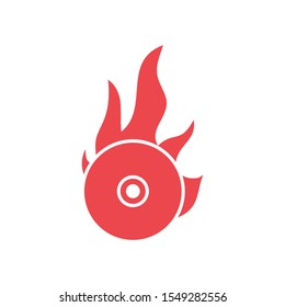 Compact disc icon template vector isolated illustration