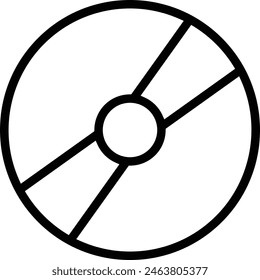 compact disc icon. Thin linear style design isolated on white background
