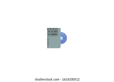 Compact disc icon in trendy flat style isolated on white background vector illustration