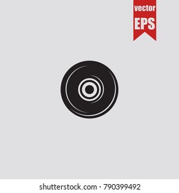Compact disc icon in trendy isolated on grey background.Vector illustration.