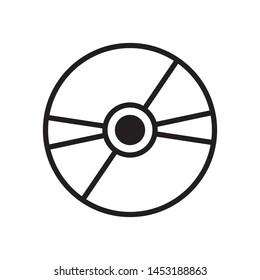 Compact disc icon in trendy outline style design. Vector graphic illustration. Suitable for website design, logo, app and ui. Editable vector stroke. EPS 10.