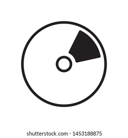Compact disc icon in trendy outline style design. Vector graphic illustration. Suitable for website design, logo, app and ui. Editable vector stroke. EPS 10.