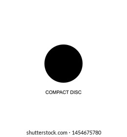compact disc icon vector black design