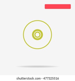 Compact disc icon. Vector concept illustration for design.
