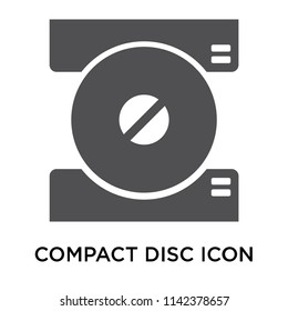 Compact disc icon vector isolated on white background for your web and mobile app design, Compact disc logo concept