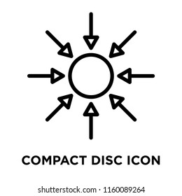 Compact disc icon vector isolated on white background, Compact disc transparent sign , line and outline elements in linear style