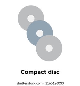 Compact disc icon vector isolated on white background, Compact disc transparent sign , colorful equipment symbols