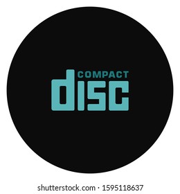 compact disc icon vector on white background, compact disc trendy filled icons from Electronic stuff fill collection, compact disc simple element illustration