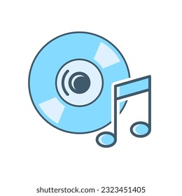 Compact disc icon vector on trendy design