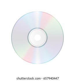 Compact disc isolated on white background. Realistic cd icon. CD Vector illustration. Eps 10