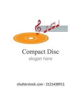 plantilla de diseño de ilustración de vector de logotipo de disco compacto