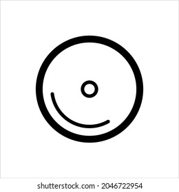 Compact disc minimal flat vector illustration. Vinyl player icon. The creative symbol for your app, website, landing page, layout design.