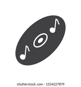 Compact disc music icon. CD flat simple pictogram. CDS vector illustration