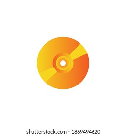 Compact disc on white background