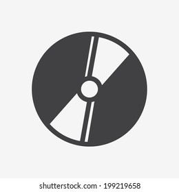 compact disc on white background. Vector illustration