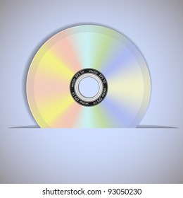 Compact disc in paper pocket.Vector eps 10